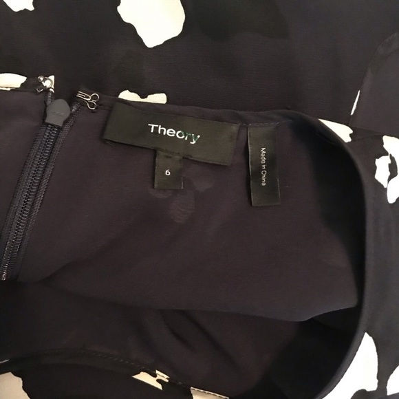 Theory Brindina' Autumn Floral Silk Shift Dress - Picture 6 of 8